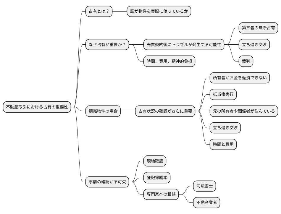 不動産における占有の重要性